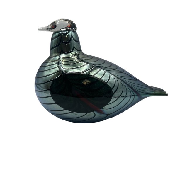 Oiva Toikka Nuutajarvi Finland - LARGE Pheasant Glass Bird Signed w/ Labels - Picture 2 of 5